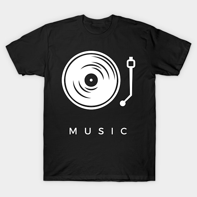 Music Turntable Vinyl Player T-Shirt by yapp